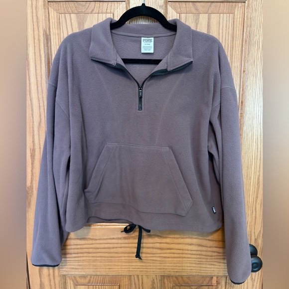 PINK Victoria's Secret Tops - Victorias Secret PINK Polar Fleece Half-Zip pullover